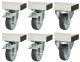 Rollensatz für Serie adlatus 300+600 | 2 Bock-und 4 Lenkrollen mit Feststeller Rollensatz für Serie adlatus 300+600 | 2 Bock-und 4 Lenkrollen mit Feststeller
